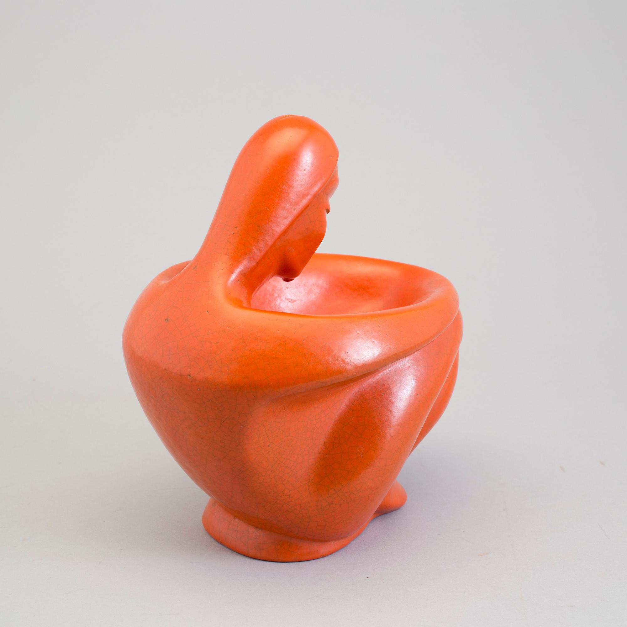 GÉZA GORKA, a ceranmic sculpture from Nógrádveröce, Hungary, 1930's.