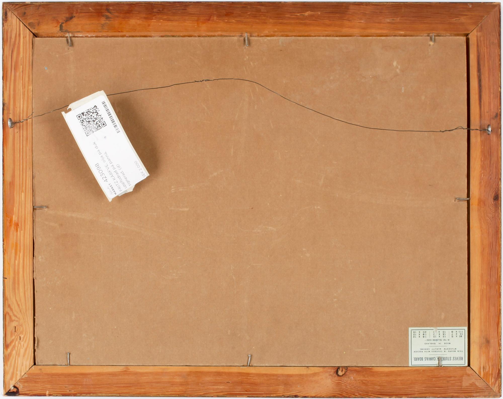 FRITZ KÄRFVE, olja på pannå, signerad.