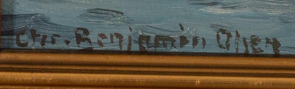 CHRISTIAN BENJAMIN OLSEN, a signed oilpainting on canvas.