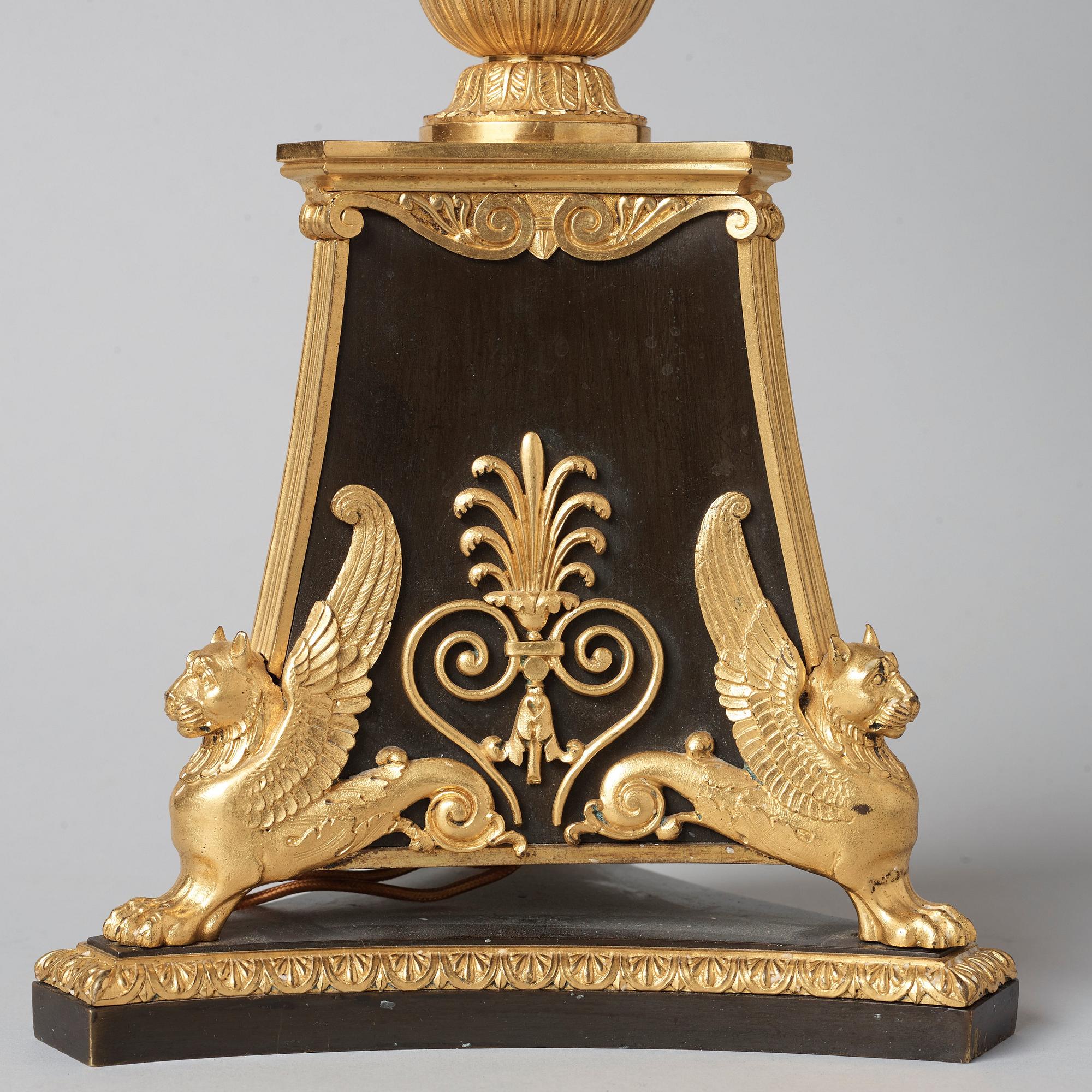 An Empire 19th century six-light candelabra.