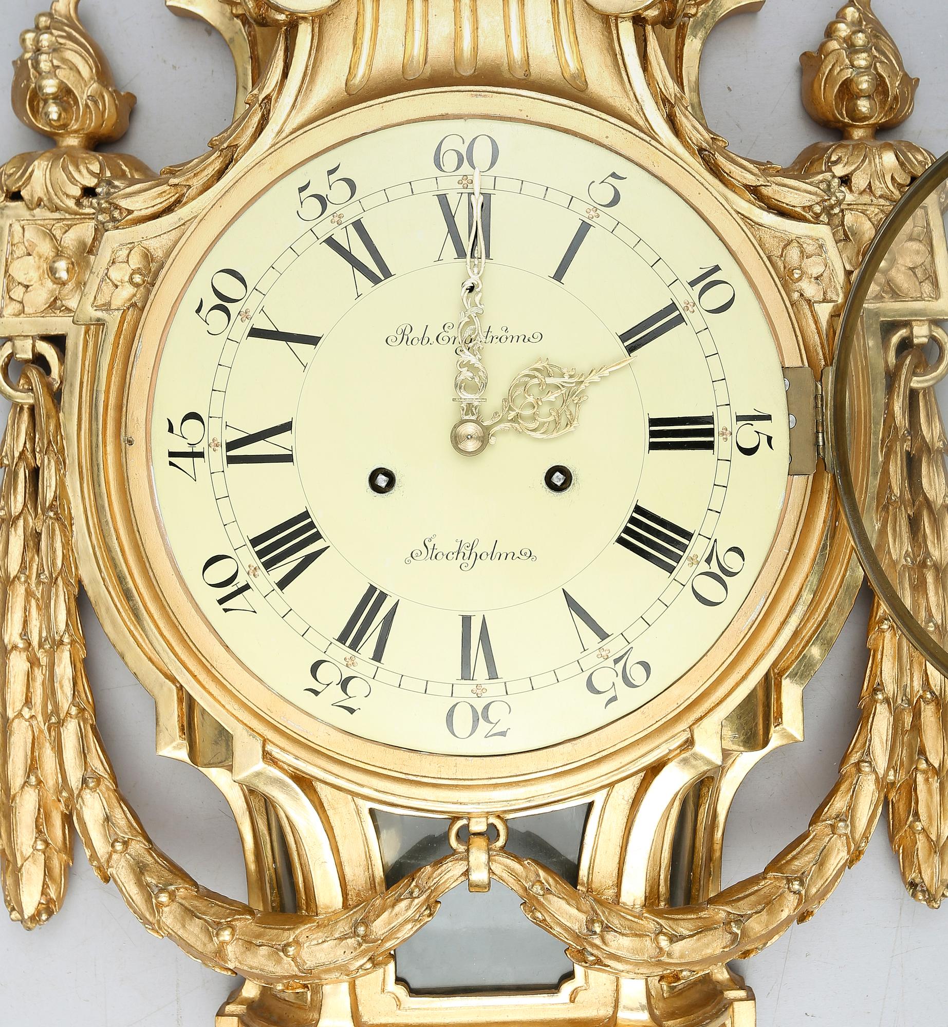 VÄGGPENDYL, gustaviansk stil, 1900-talets första hälft.