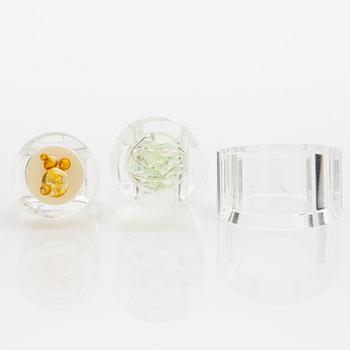 Siv Lagerström, three rings, acrylic plastic, 1970s.