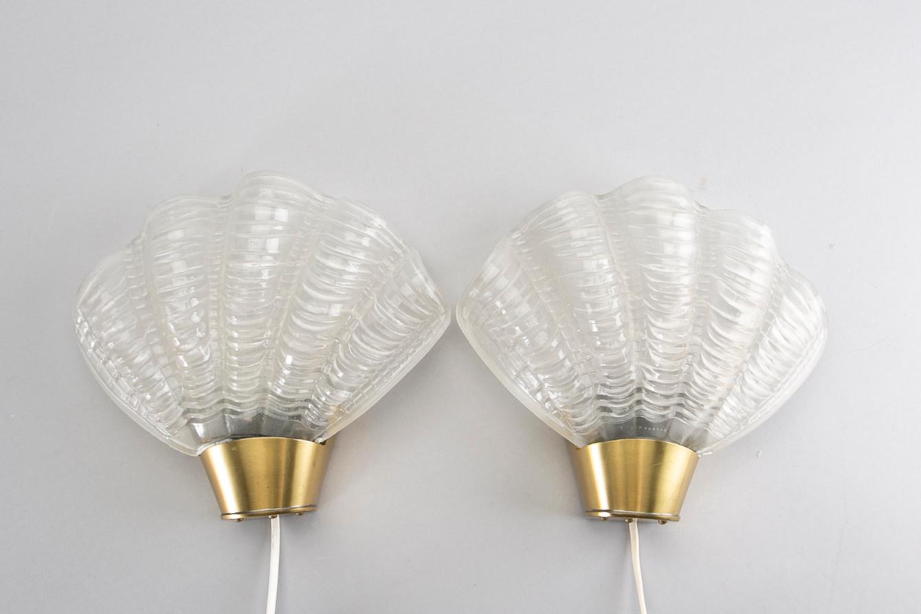 ASEA, a pair of wall lamps, 1940's, Swedish Modern.
