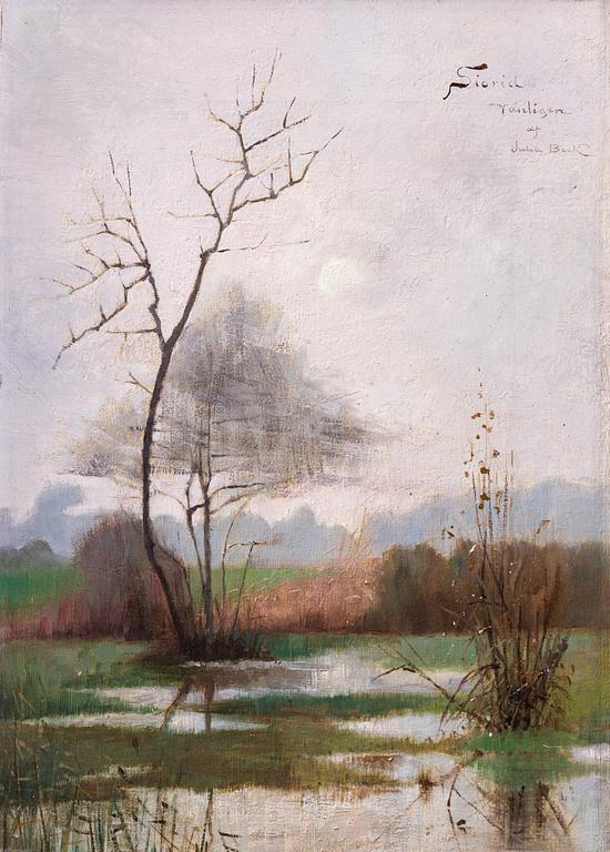 Julia Beck, River landscape from Montcourt.