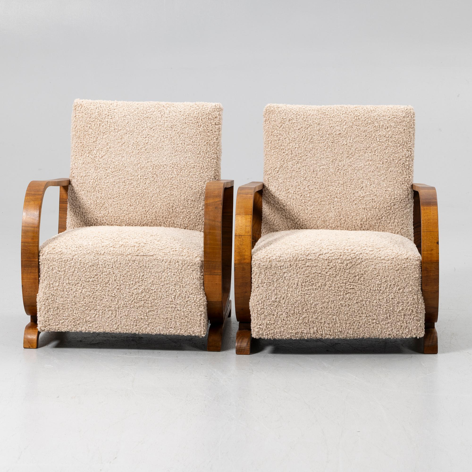 Armchairs, a pair, first half of the 20th century.