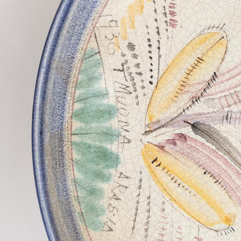 Toini Muona, vati ja kulho, keramiikkaa, signeerattu T. Muona Arabia, Finland.