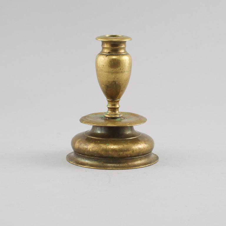 LJUSSTAKE, mässing, barock, 1700-tal.