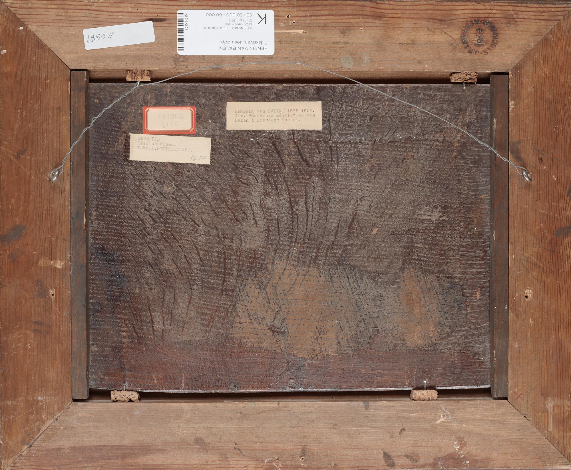 Hendrick van Balen Attributed to, The Baptism of Christ.