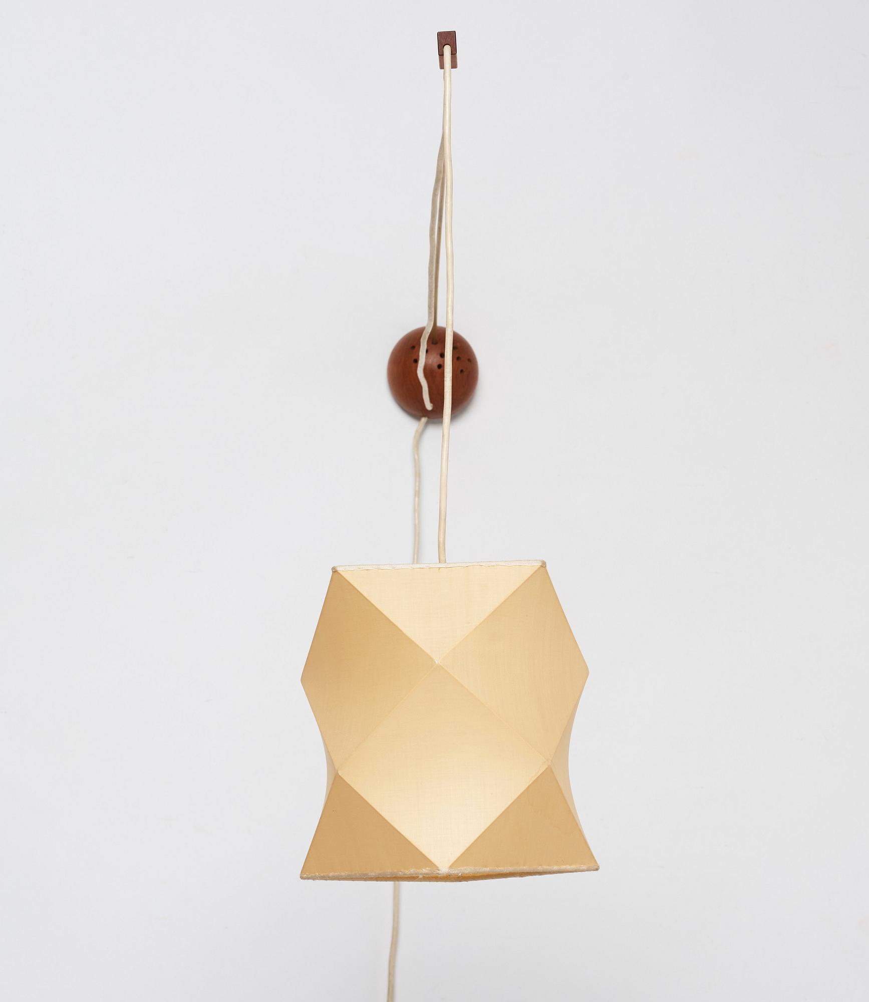 Hans Bergström, vägglampa, modell "421", ateljé Lyktan, Åhus 1940-50-tal.