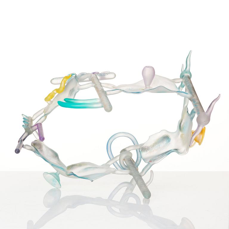 Ginny Ruffner, a flameworked glass sculpture 'To Miró', Pilchuck USA ca 1985.