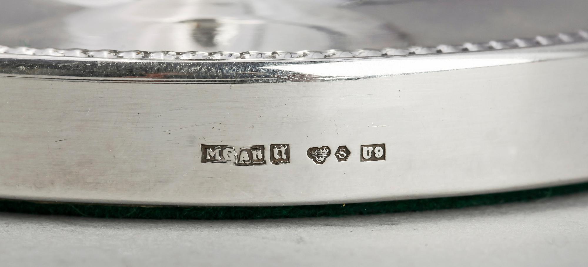 LJUSSTAKAR, ett par, silver, MGAB, Uppsala, 1970.