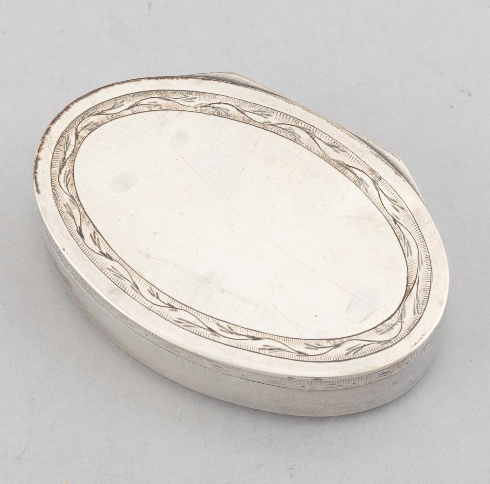 Two Swedish Silver Boxes, first half of the 19th Century.