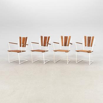 Trädgårdsstolar 4 st 1900-talets mitt.