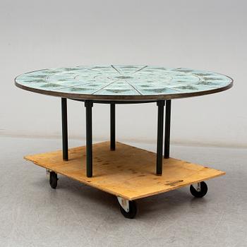 BJÖRN WIINBLAD, a ceramic and metal table, signed.