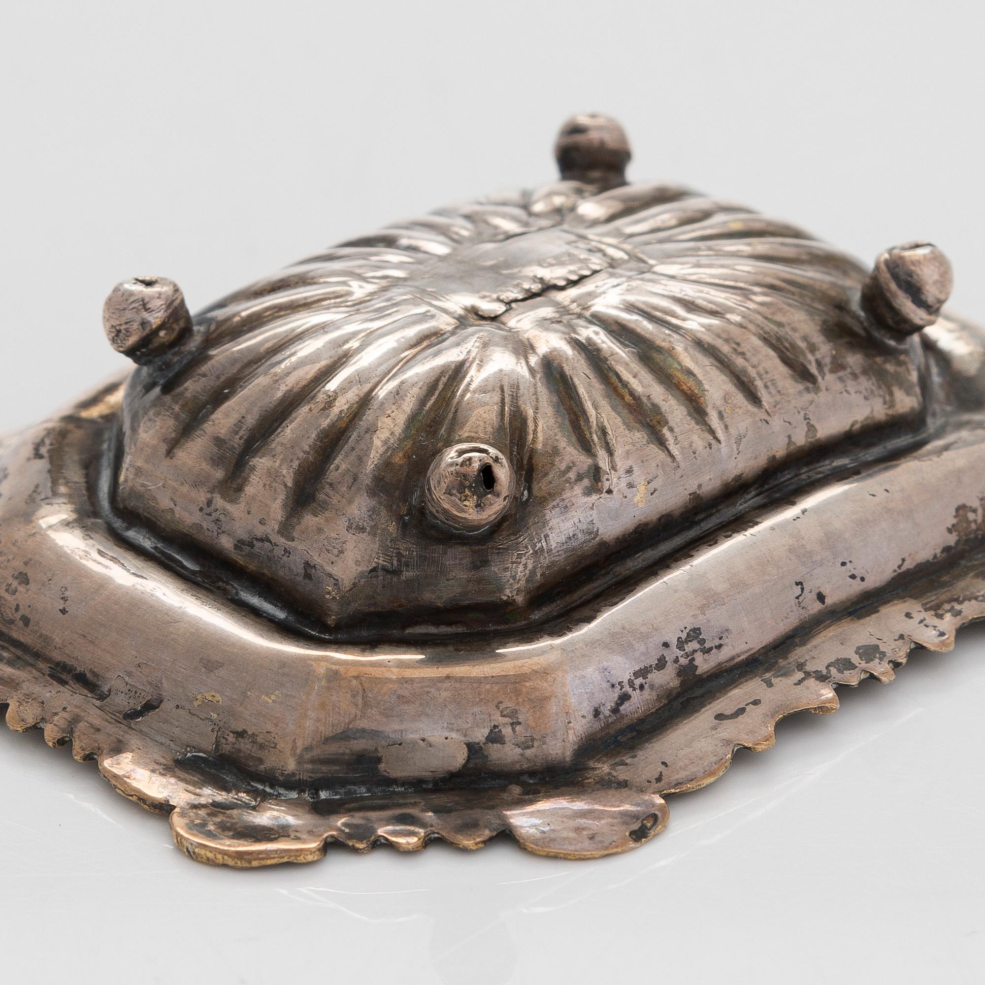 Saltkar, 2 par, silver, 1800-talets senare hälft.