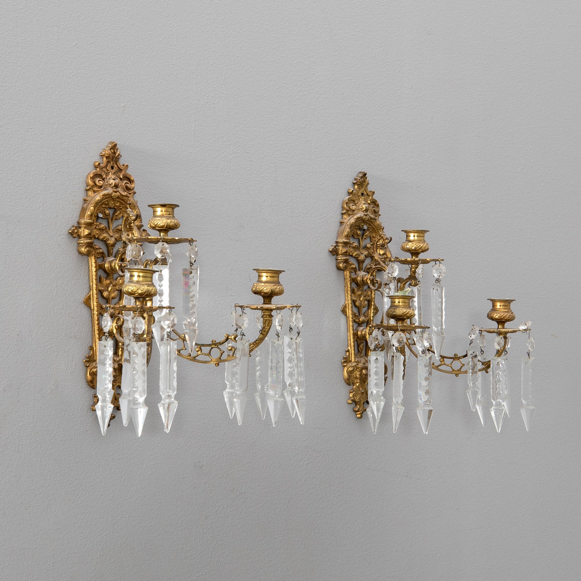 Pair of lampettes, Neo-Renaissance, circa 1900.