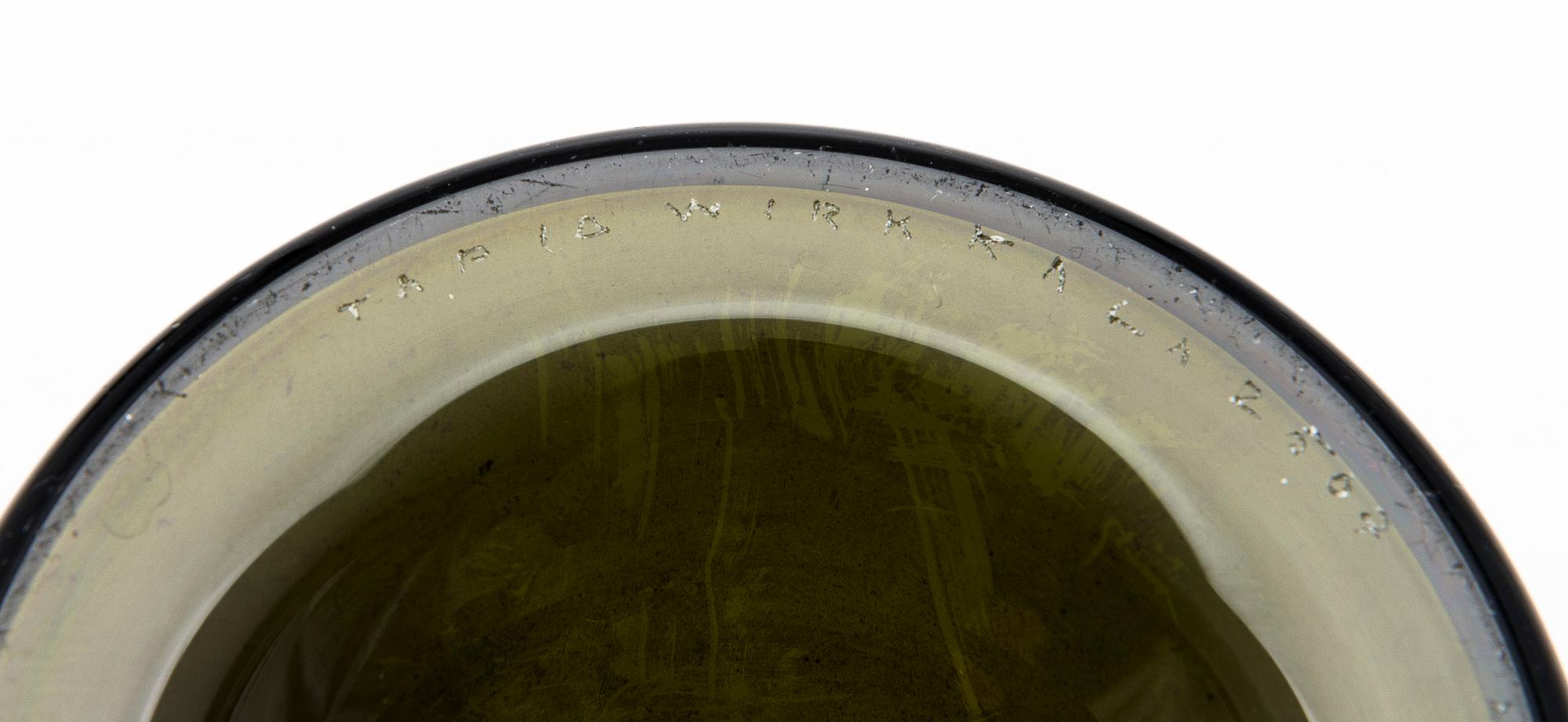 A 1960s Glass Bottle, signed Tapio Wirkkala 2507. Iittala, in production 1959-1968.