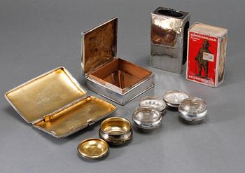 PARTI SILVER, 14 delar, 1800- respektive 1900-tal. Totalvikt ca 660 gram.