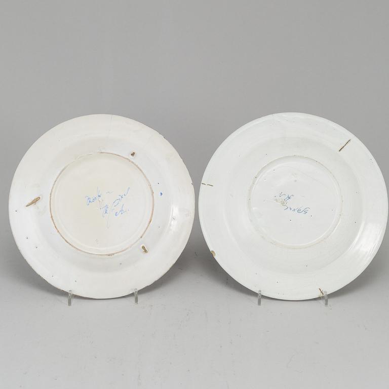 A set of four Swedish 18th Century faience dishes.