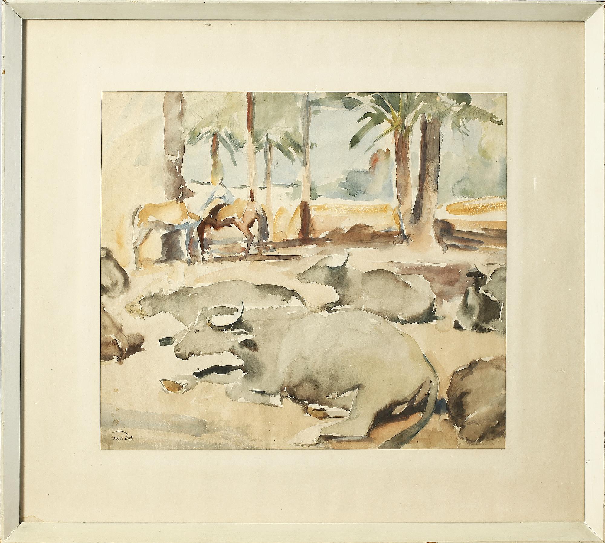 FAIK HASSAN, tillskriven, akvarell, sign.