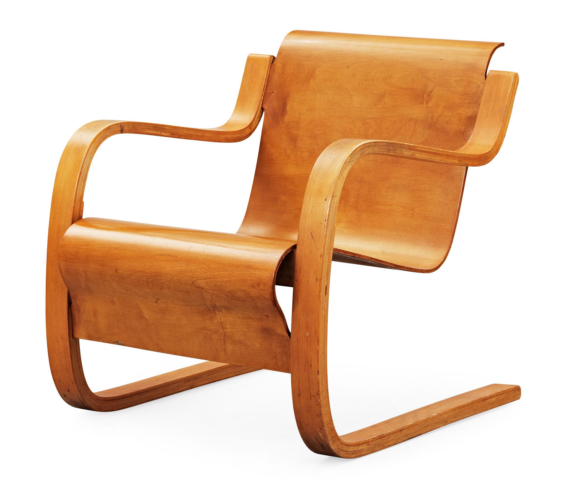 An Alvar Aalto birch armchair, 'Nr 31' by  O.y Huonekalu-ja Rakennustyötehdas A.B, Finland, probably 1940's.