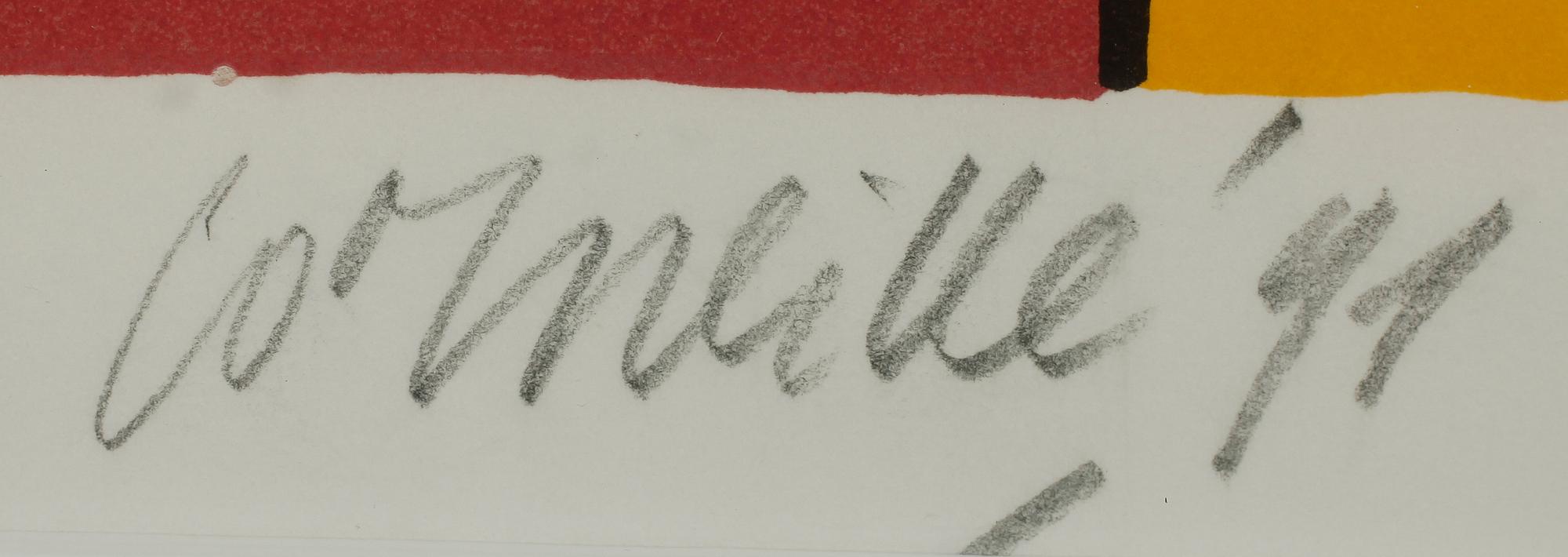 BEVERLOO CORNEILLE, färglitografi, sign och dat 91, numr 127/250.