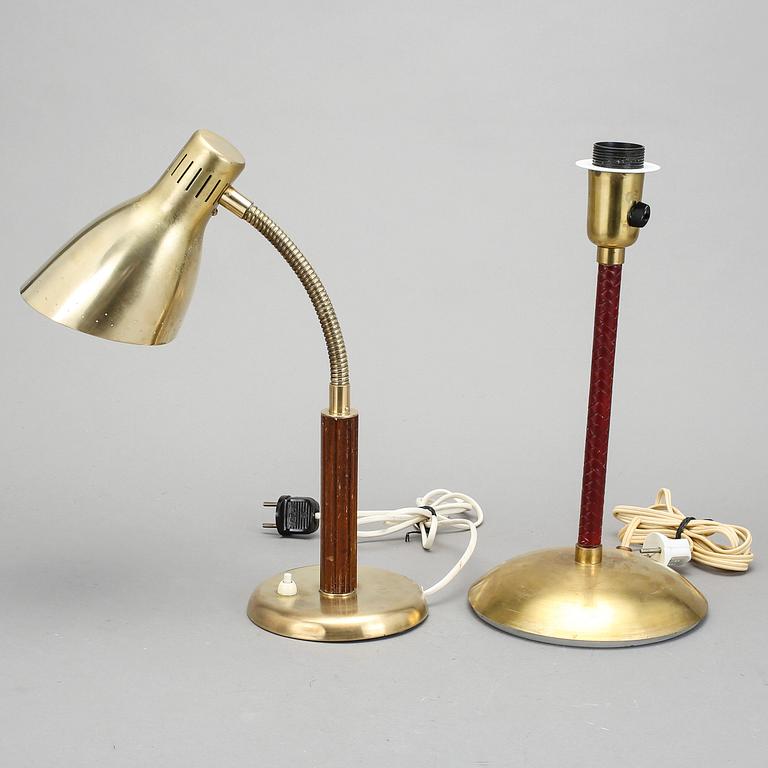 BORDSLMAPOR,  2 st, mässing, Sverige, 1900-talets första hälft.