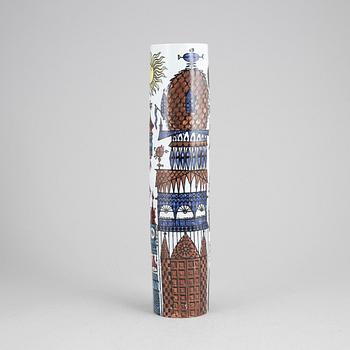 An earthenware 'Karneval' vase by Stig Lindberg, Gustavsberg Studio.
