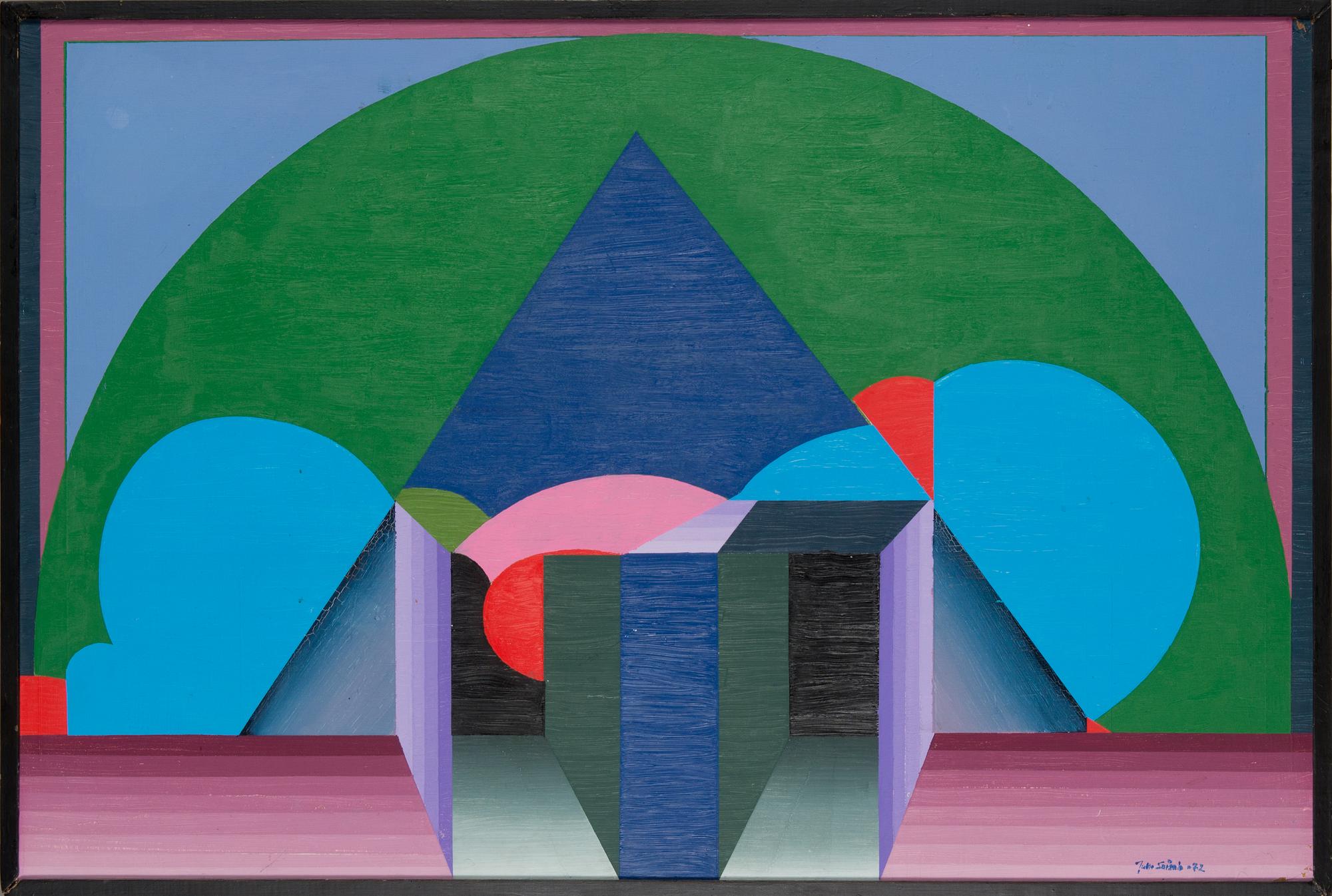 Juha Soisalo, oil on board, signed and dated -72.