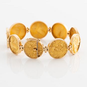 Bracelet, gold.