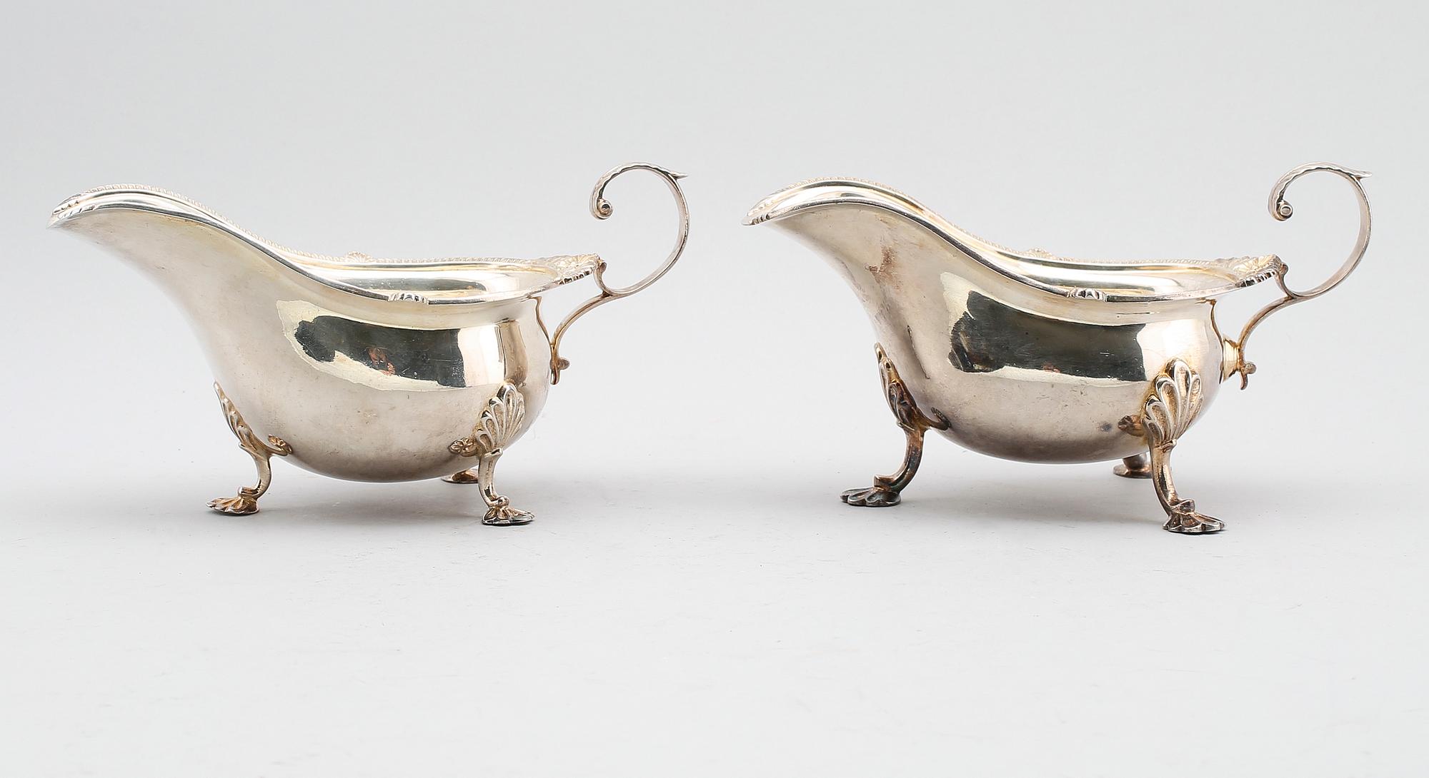 SÅSSNIPOR, 2 st, pläter, Walker & Hall, Sheffield, 1900-talets första hälft.