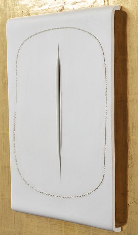 Lucio Fontana, ”Concetto Spaziale Taglio”.
