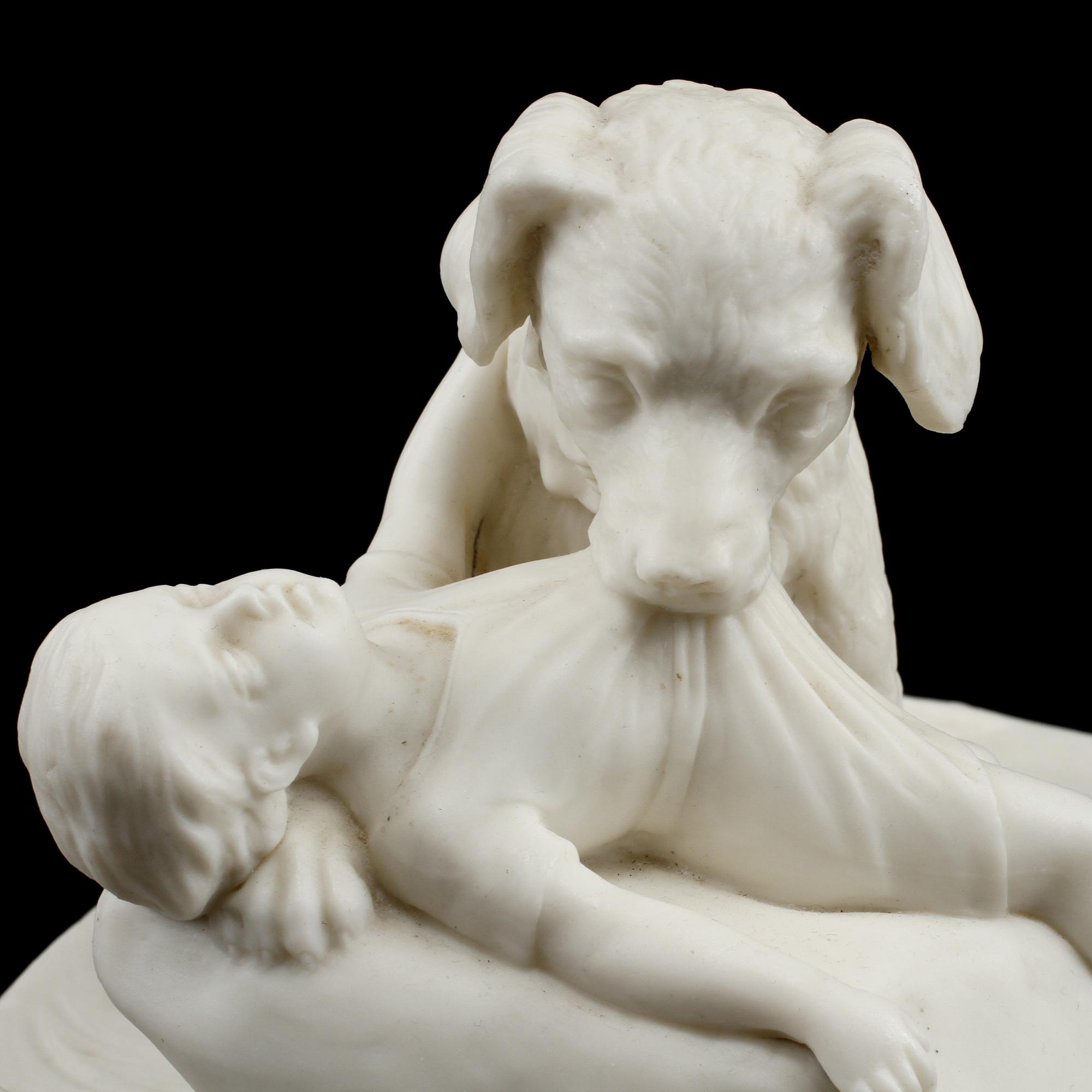 FIGURIN, "Lifräddaren", parian, omkring 1900.