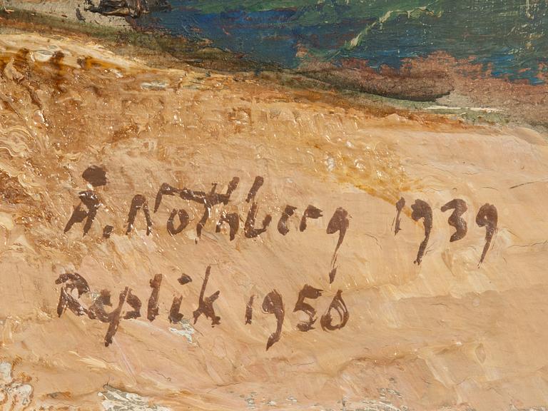 Åke Nothberg, oil on panel, signed and dated 1939 (replica 1950).