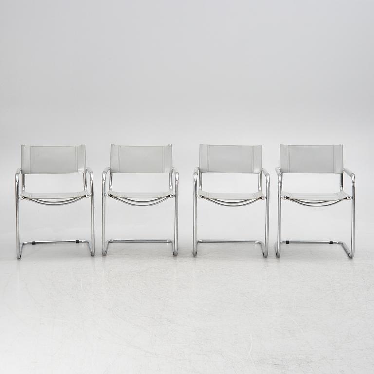 Four chairs, probably Italy, 1980s.