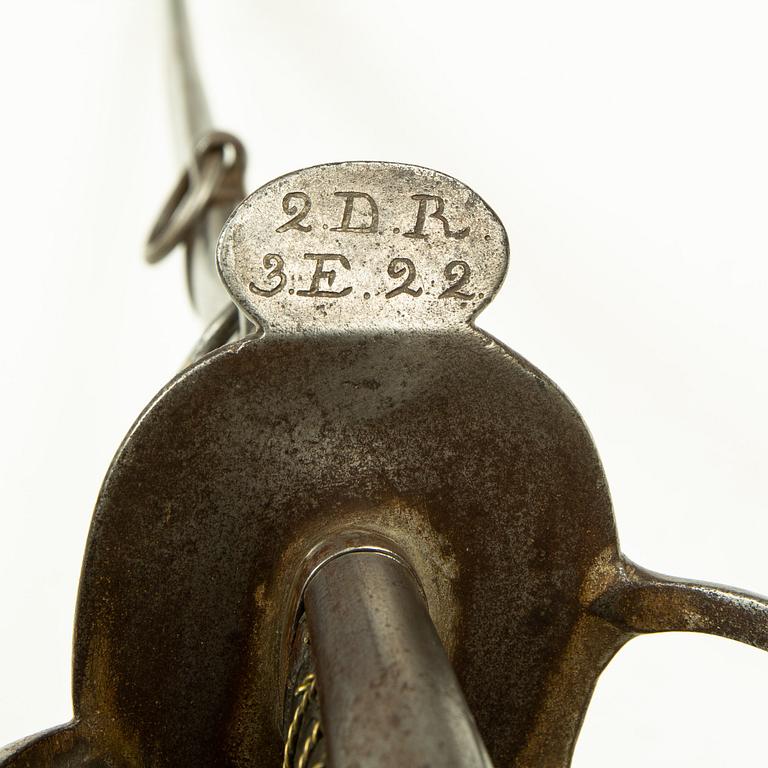 A Danish cavalry sword 1839 pattern.