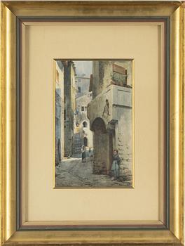 Ellen Jolin, akvarell, signerad och daterad Terracina 1892.