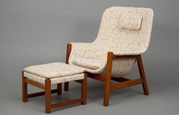 FÅTÖLJ och FOTPALL, Carl Gustaf Hiort af Ornäs, 1950-60-tal.