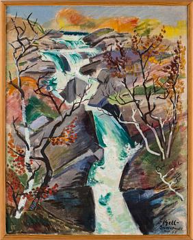 KJELL LEANDER-ENGSTRÖM, olja på duk, signerad samt daterad september -55.