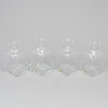 A set of four "Antik" decanters by Reijmyre Glasbruk.