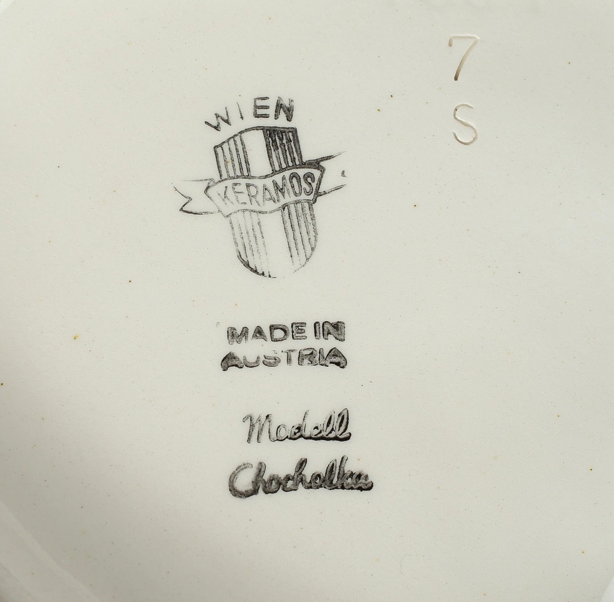 FIGURIN, porslin, Rudolf Chocholka, Keramos, Wien, Österrike, 1900-talets mitt.