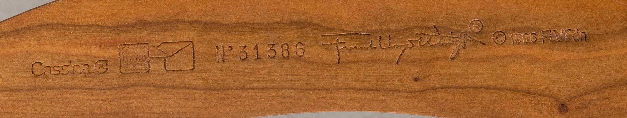 FRANK LLOYD WRIGHT, "Barrel Chair" model no 606, Cassina.