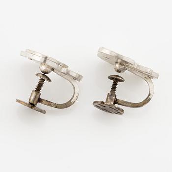 Wiwen Nilsson, a pair of silver earrings, Lund 1975.