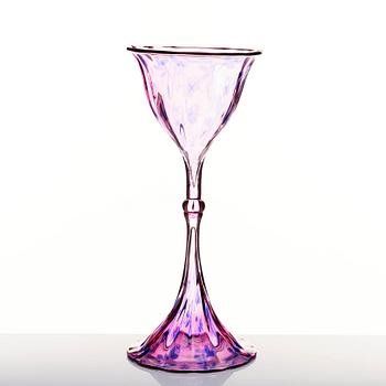 Eva Englund, a 'graal' glass goblet, Orrefors, Sweden.