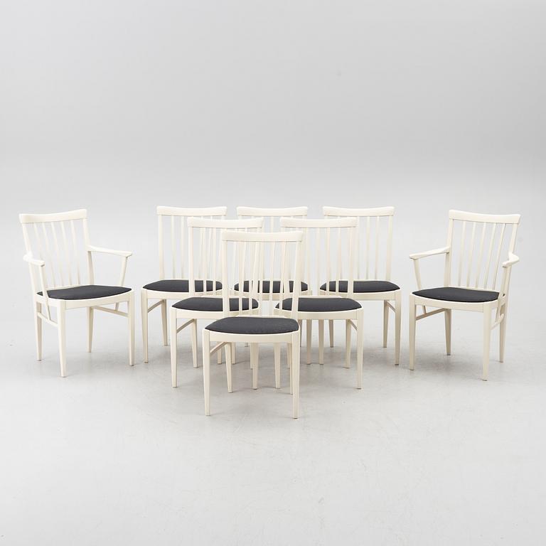 Carl Malmsten, chairs, 8 pcs, "Herrgården", Bodafors.