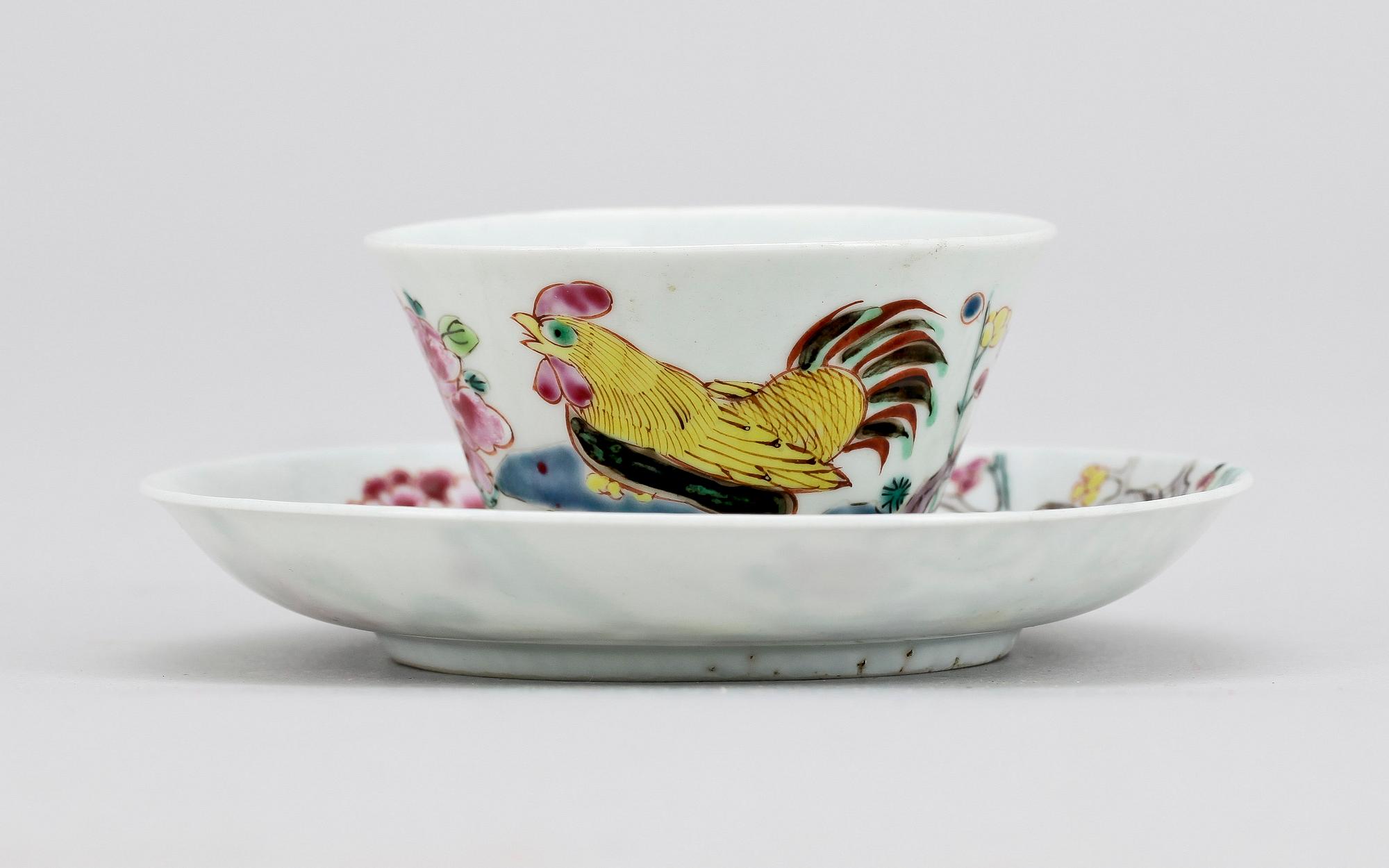 KOPP MED FAT, porslin, Kina, Qianlong (1736-1796).