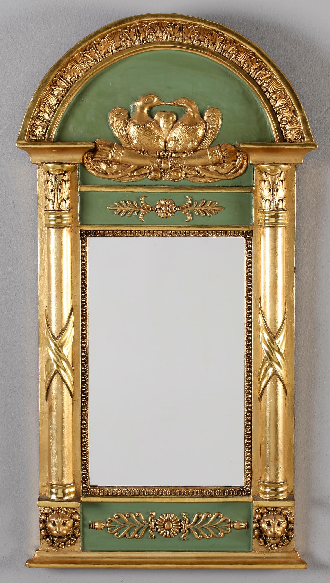 SPEGEL, senempire, Norrköpings Hallstämpel 1845.