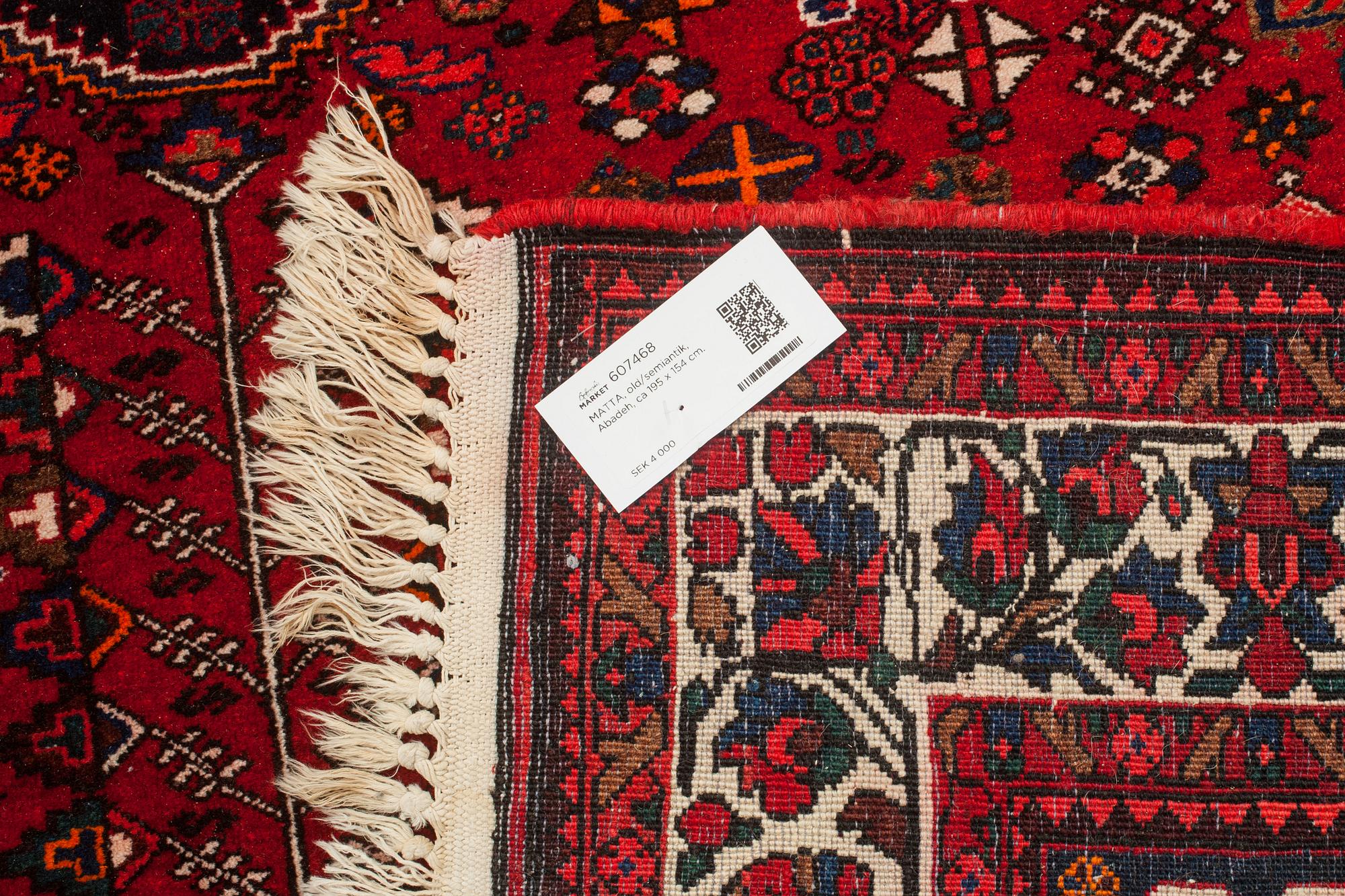 MATTA, old/semiantik, Abadeh, ca 195 x 154 cm.