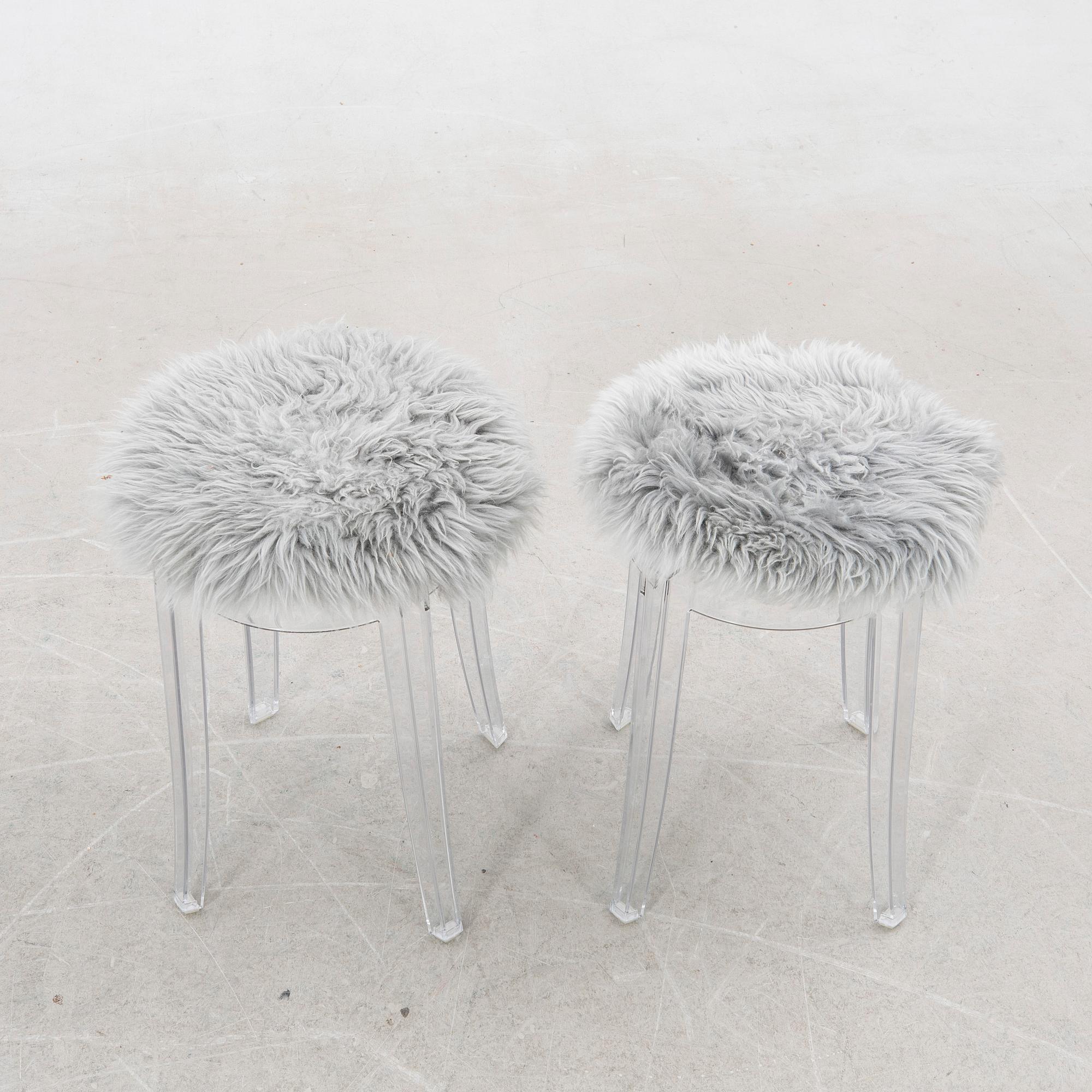 Philippe Starck, paller, ett par, Kartell, ghost.