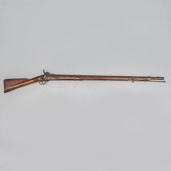 A 18th Century Swedish-British converted percussion gun.